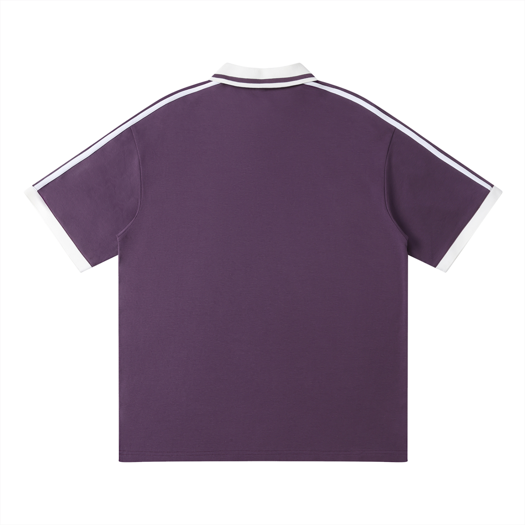 Unisex Contrast Piping Polo Shirt
