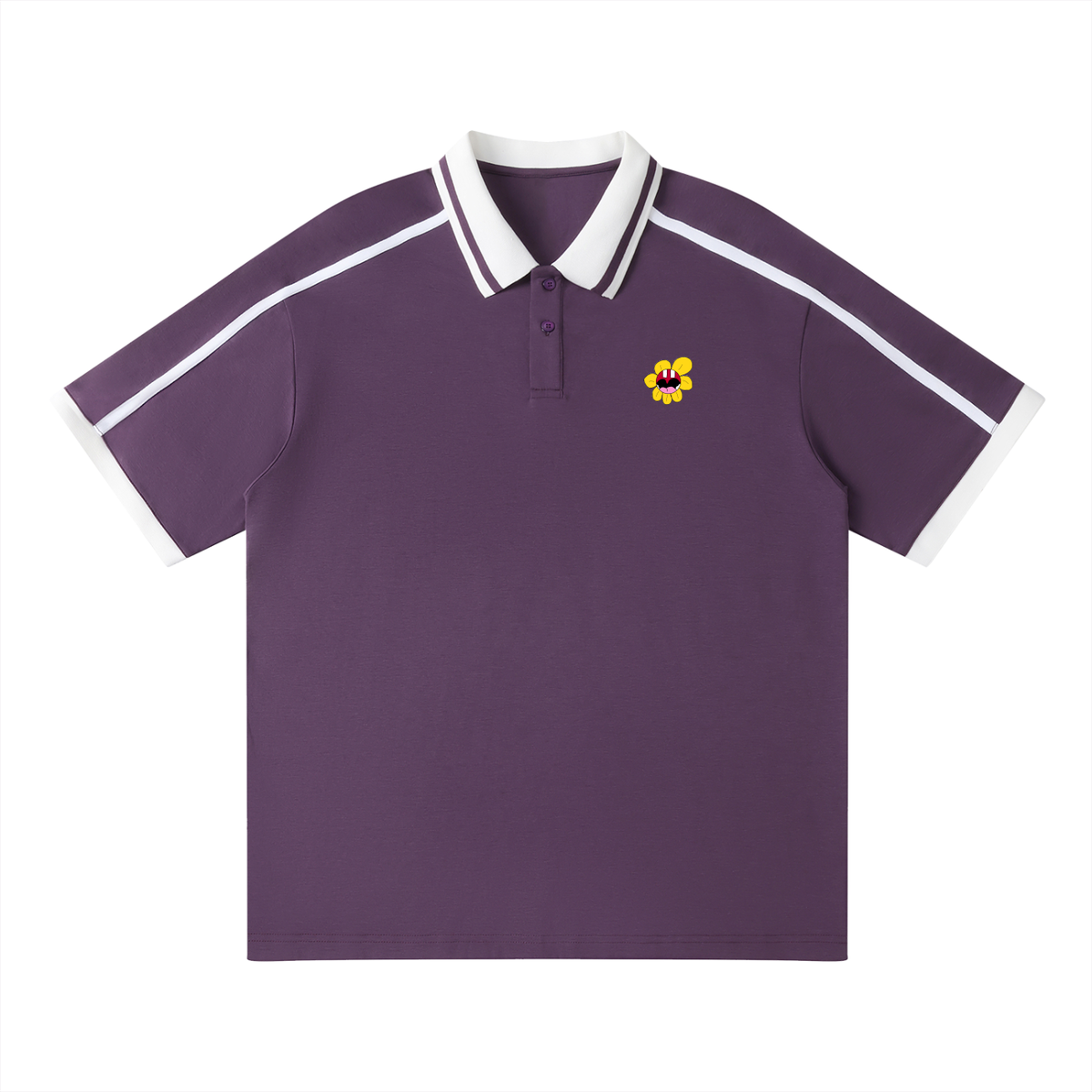 Unisex Contrast Piping Polo Shirt