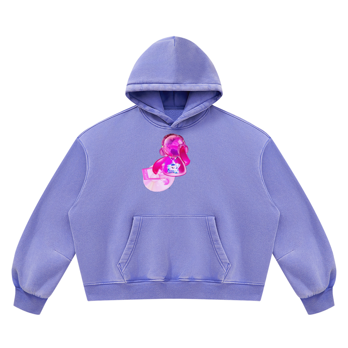 Unisex Vintage Wash Boxy Fleece Hoodie