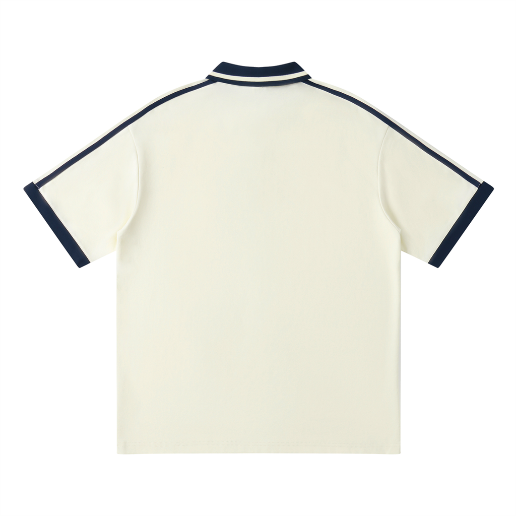 Unisex Contrast Piping Polo Shirt