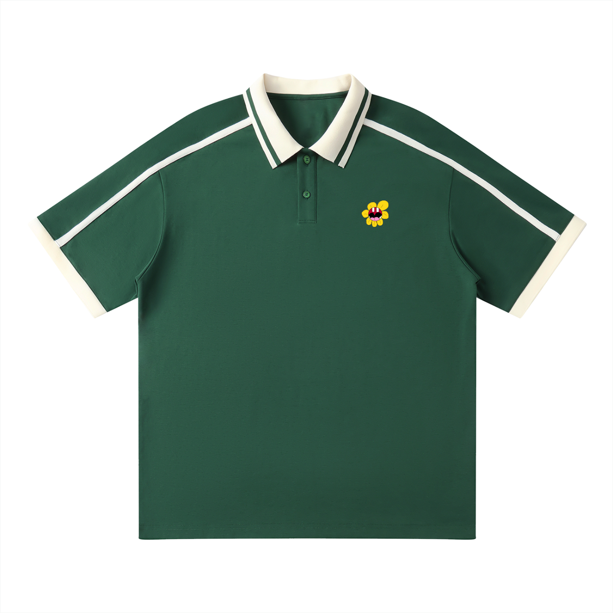 Unisex Contrast Piping Polo Shirt