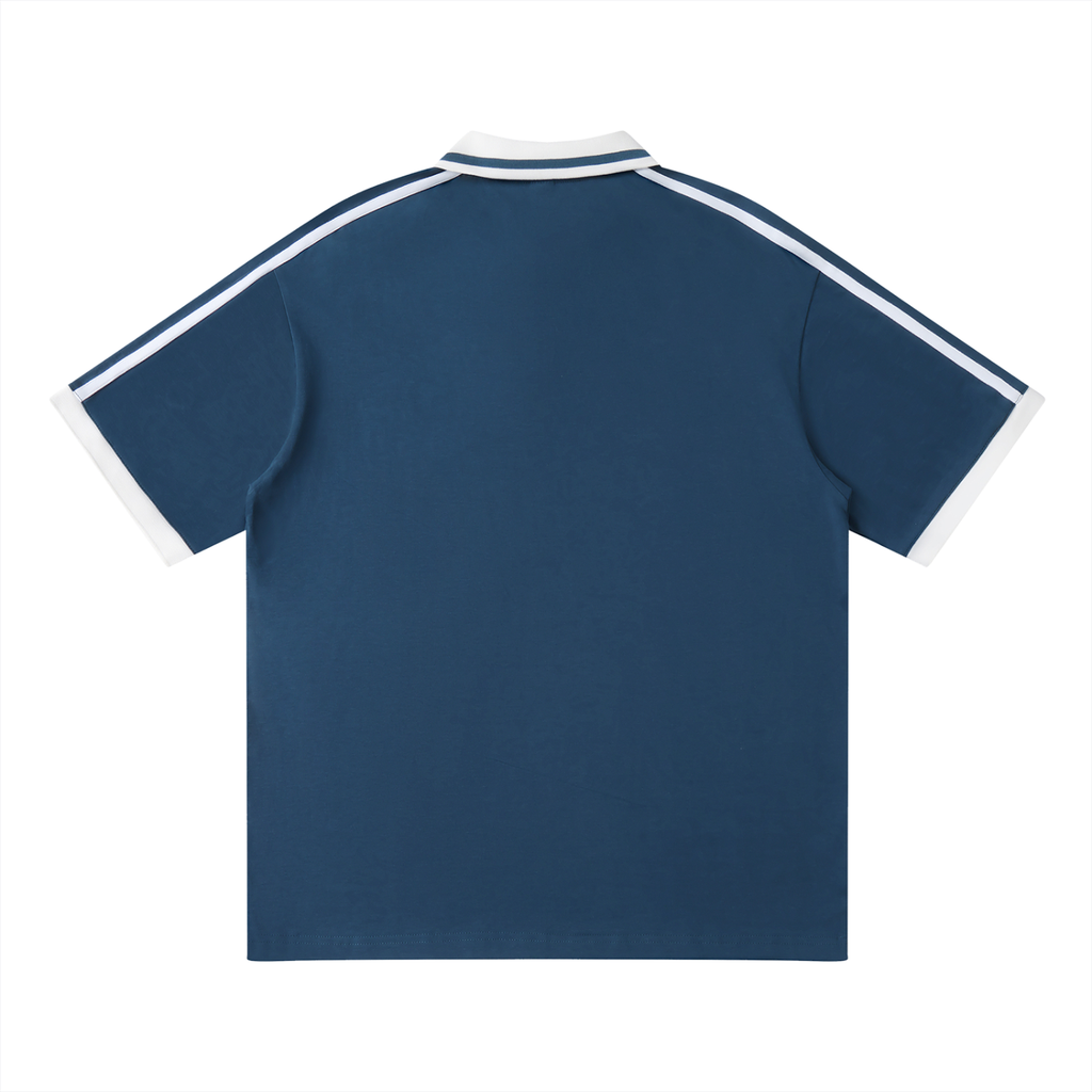 Unisex Contrast Piping Polo Shirt