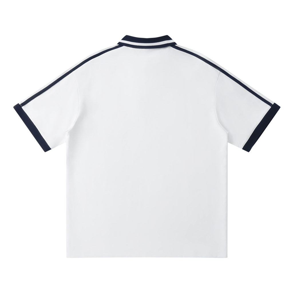 Unisex Contrast Piping Polo Shirt