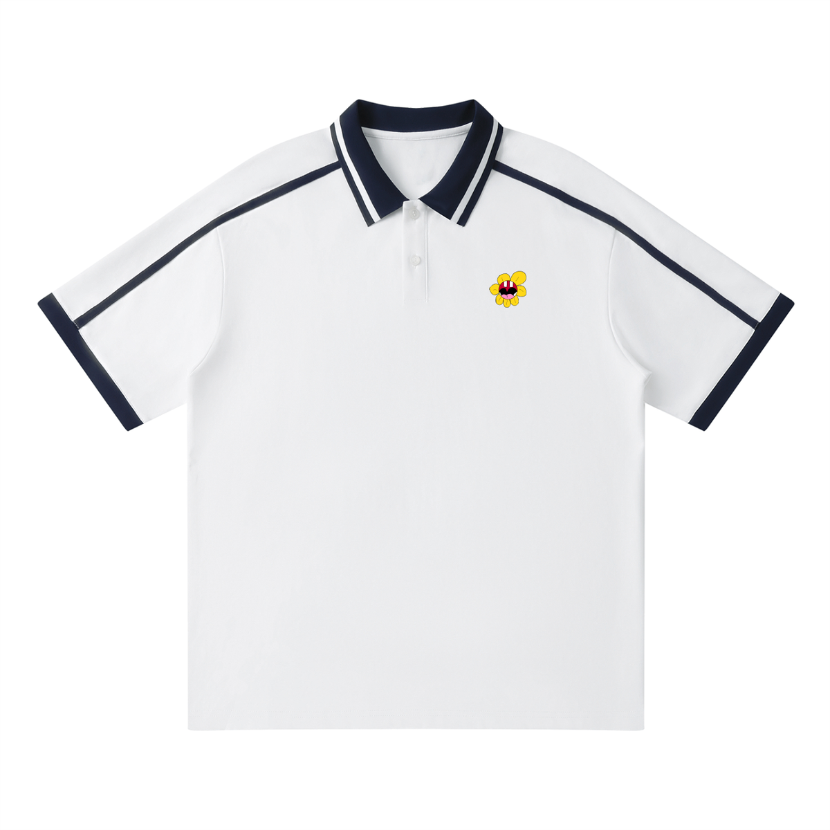 Unisex Contrast Piping Polo Shirt