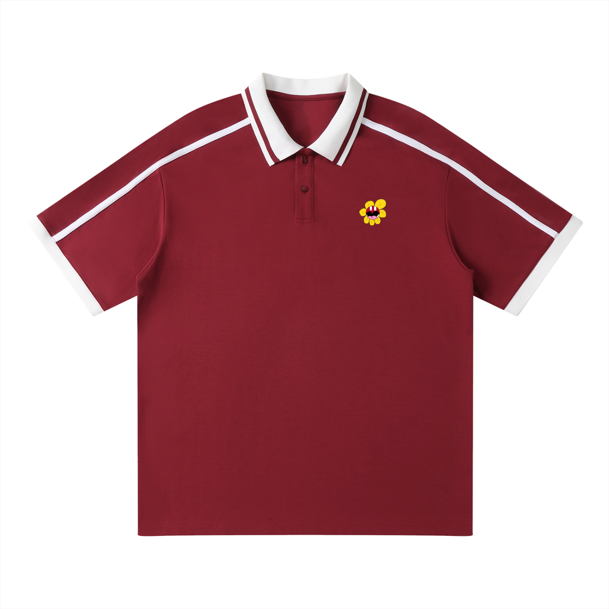Unisex Contrast Piping Polo Shirt