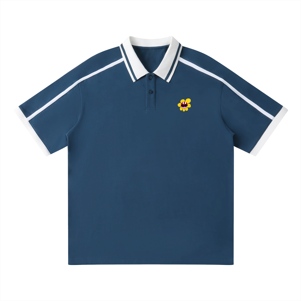 Unisex Contrast Piping Polo Shirt