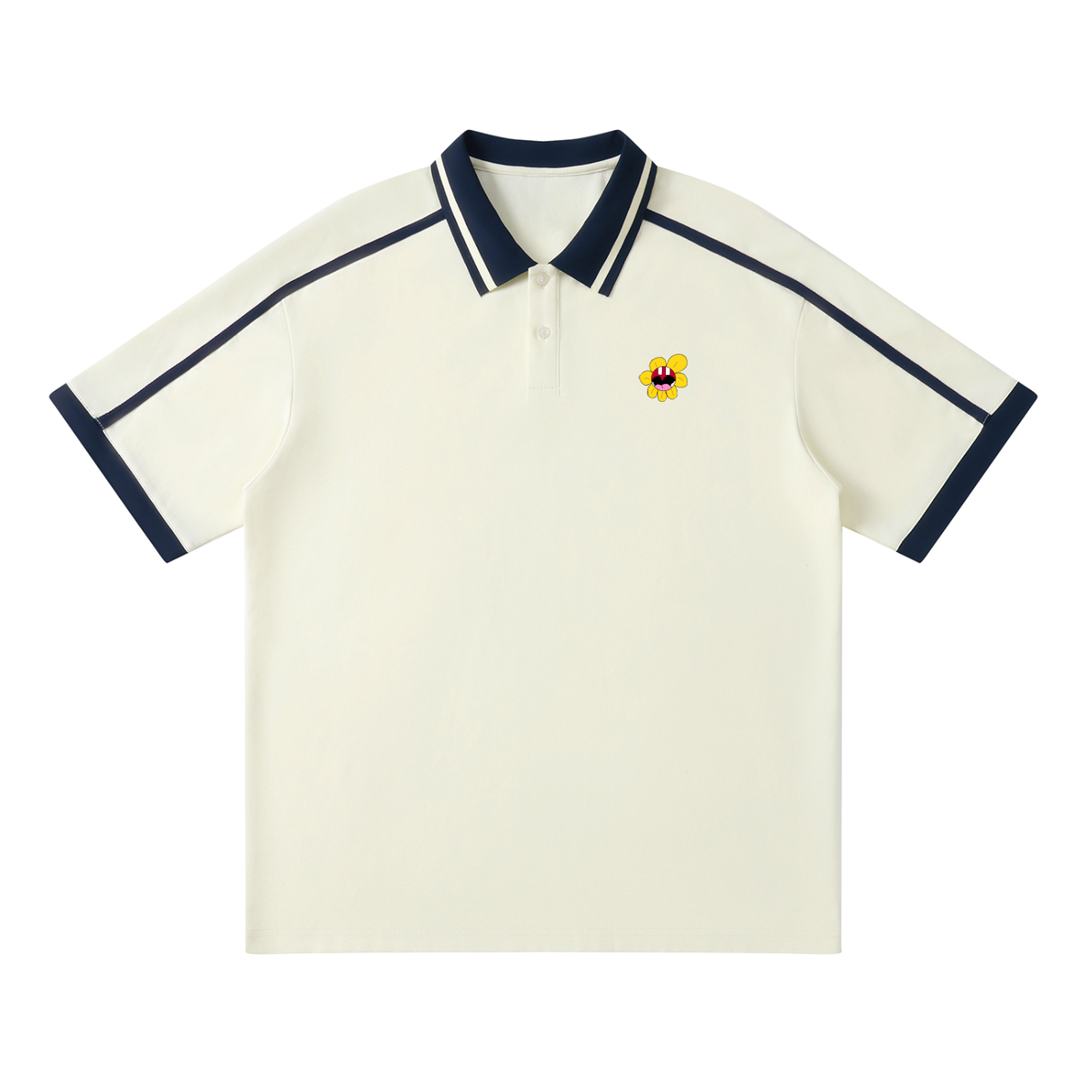 Unisex Contrast Piping Polo Shirt