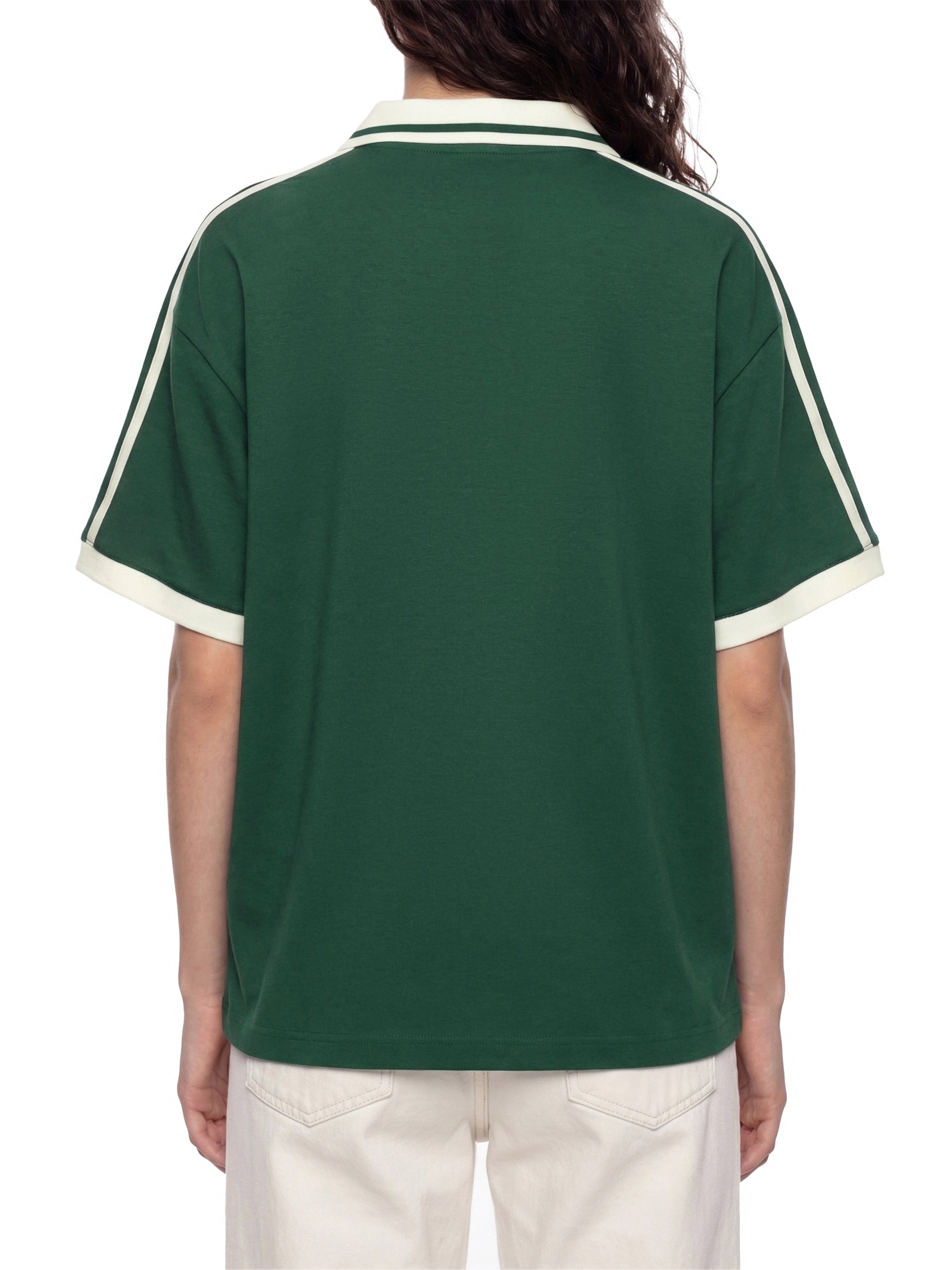 Unisex Contrast Piping Polo Shirt
